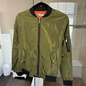New never worn (tags off) Olive bomber